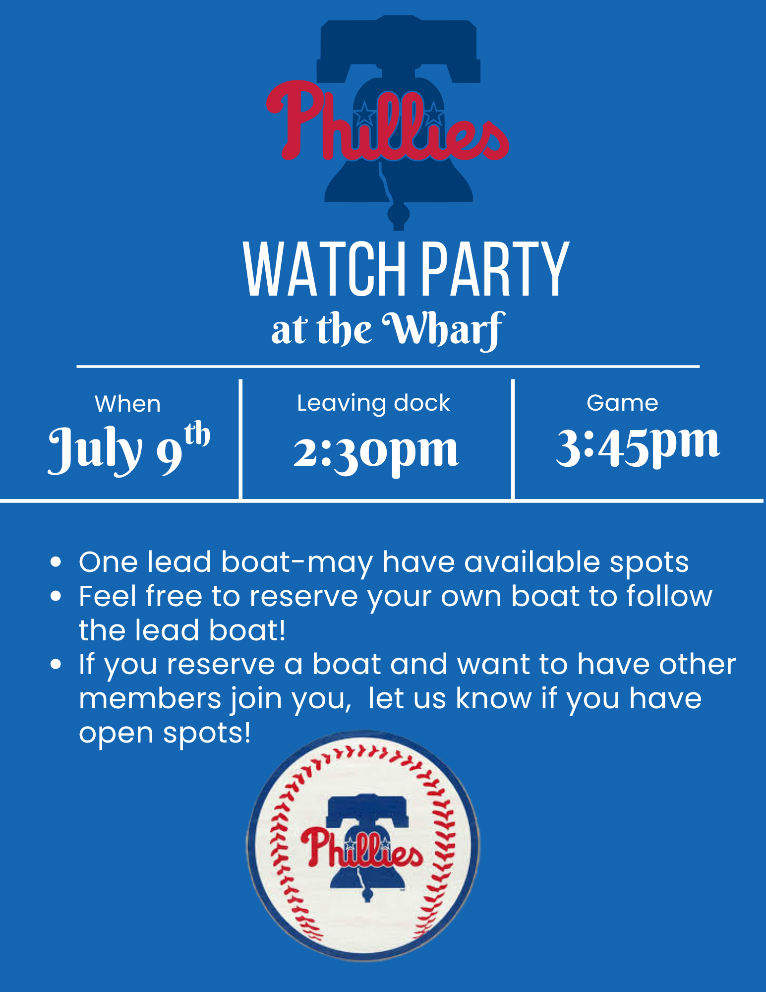 Phillies Watch Party at the Wharf